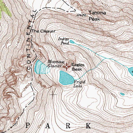 Topographic Map of Eagles Beak, CO