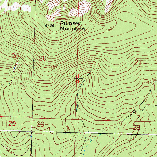 Topographic Map of Sapphire Ski Trail, MT