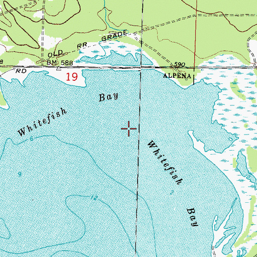 Topographic Map of Isaacson Bay, MI