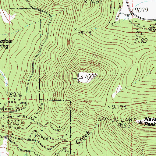 Topographic Map of Andy Nelson Peak, UT