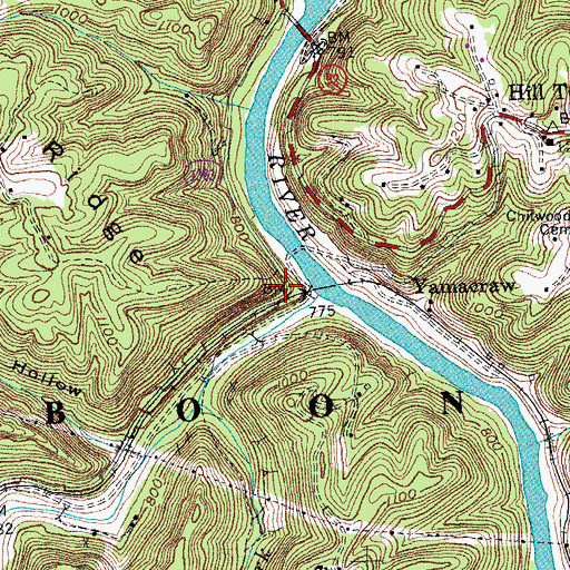 Topographic Map of Big South Fork (historical), KY