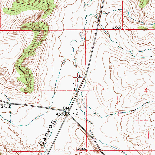Topographic Map of Kibbey School (historical), MT