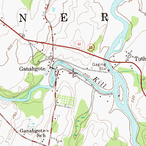 Topographic Map of Tuthilltown Grist Mill, NY