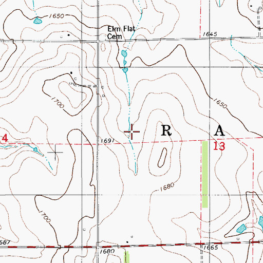 Topographic Map of Township of Rainey, OK