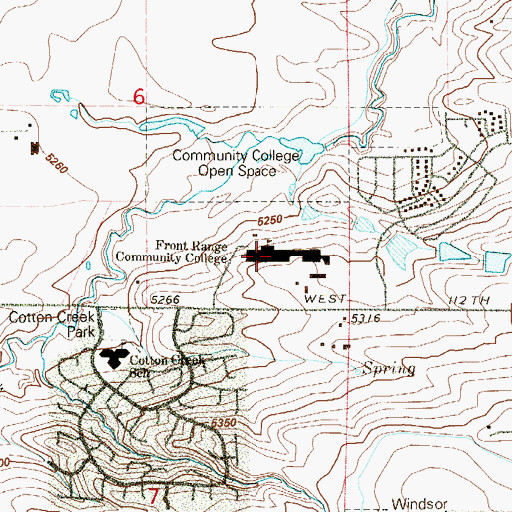Topographic Map of Front Range Community College Westminster, CO