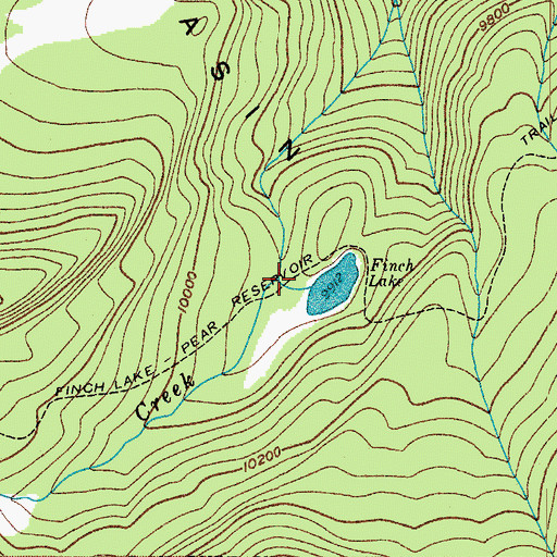 Topographic Map of Finch Lake-Pear Reservoir Trail, CO