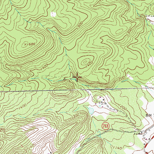 Topographic Map of Rocky Run, VA