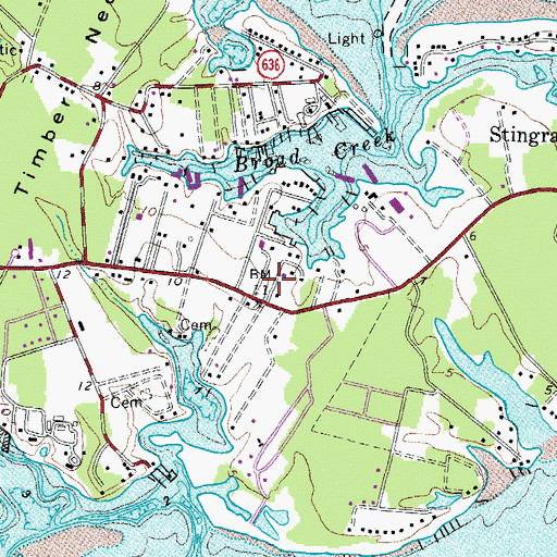 Topographic Map of Sandy Bottom (historical), VA