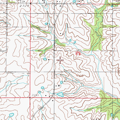 Topographic Map of Brainard Cemetery, MO