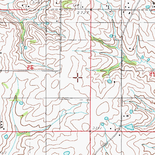 Topographic Map of Locust Grove Cemetery, MO