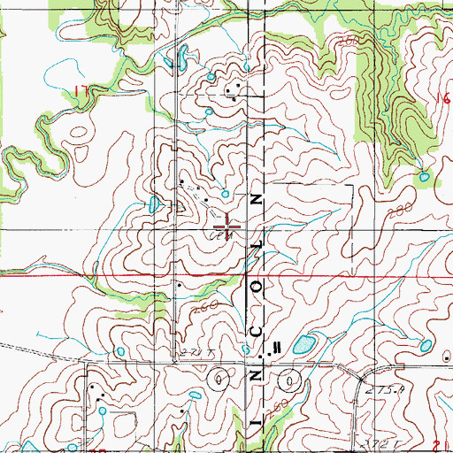 Topographic Map of Stepp Cemetery, MO