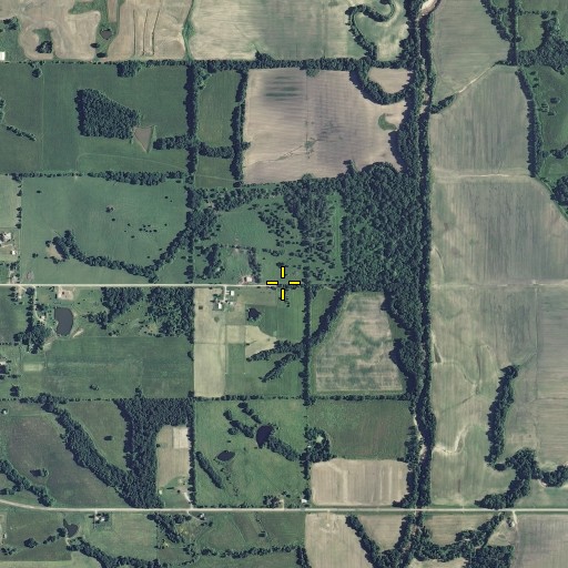 Aerial/Satellite Image of Proctor Cemetery, MO