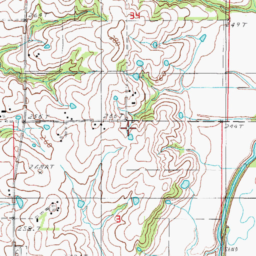 Topographic Map of William Clark Cemetery, MO