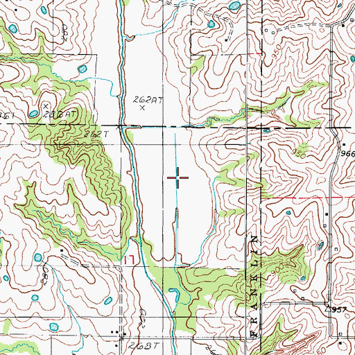 Topographic Map of John Williams Cemetery, MO