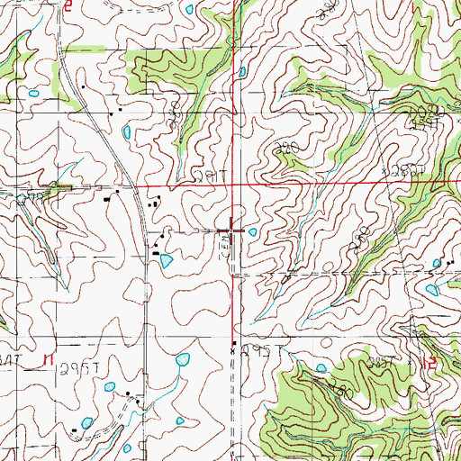 Topographic Map of Brummitt Cemetery, MO