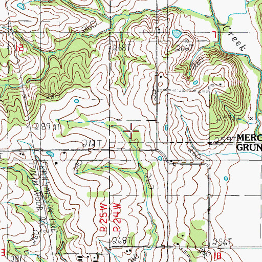 Topographic Map of Union Cemetery, MO