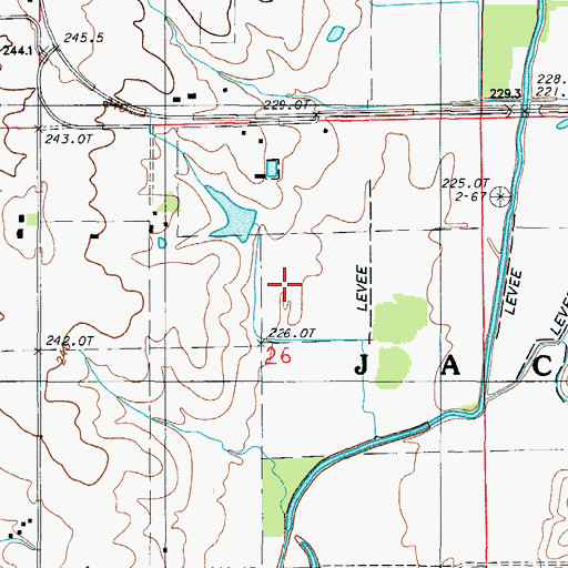 Topographic Map of May Cemetery, MO