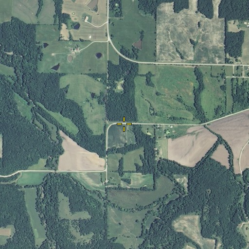 Aerial/Satellite Image of Mitchell Cemetery, MO