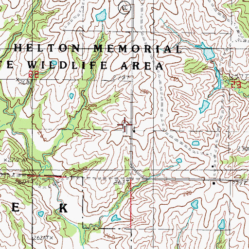 Topographic Map of Springer Chapel Cemetery, MO