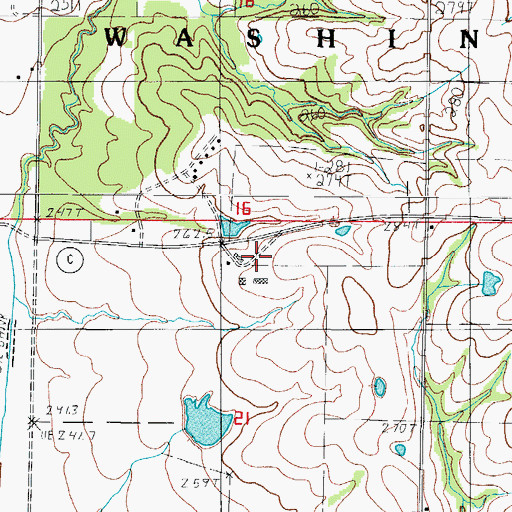 Topographic Map of Griffin Cemetery, MO
