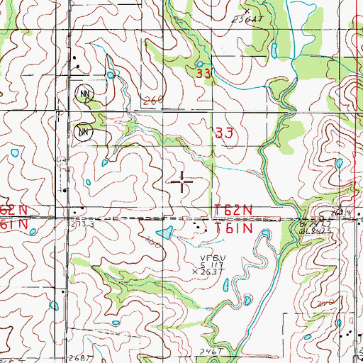 Topographic Map of Honey Creek Chapel Cemetery, MO