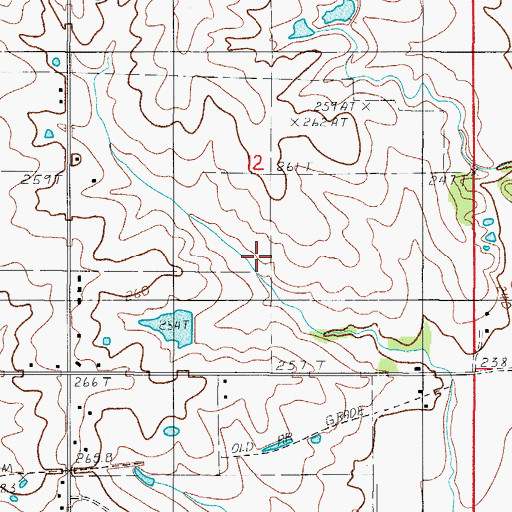 Topographic Map of County Farm Cemetery, MO