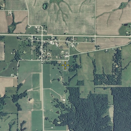 Aerial/Satellite Image of Edinburg Independent Order of Odd Fellows Cemetery, MO
