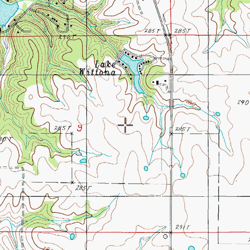 Topographic Map of Robert Peery Cemetery, MO