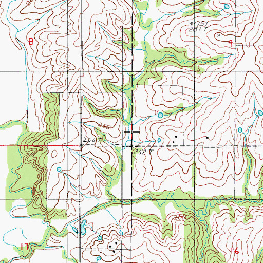 Topographic Map of Bolser Cemetery, MO