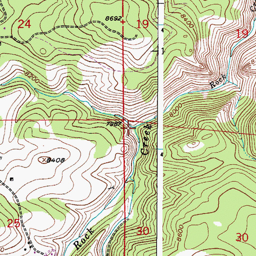 Topographic Map of Fox Creek, CO