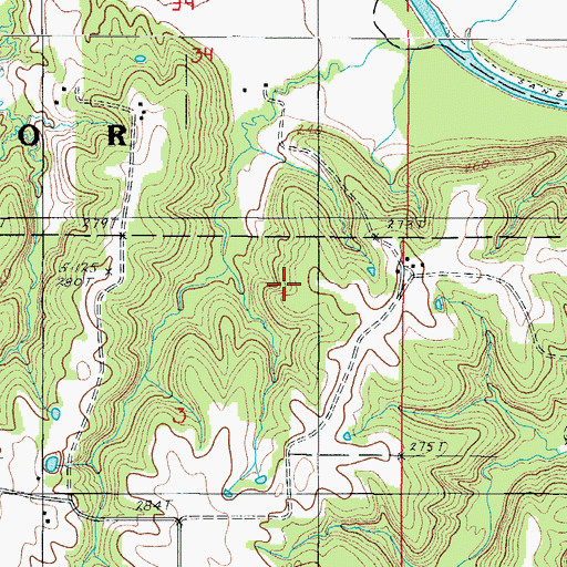 Topographic Map of Doctor Thompson Cemetery, MO