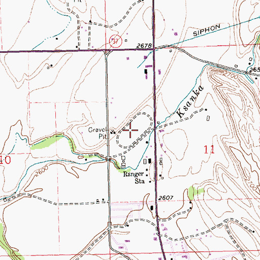 Topographic Map of Lincoln County Fairgrounds, MT
