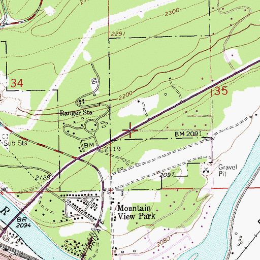 Topographic Map of Libby Adventist Elementary School, MT