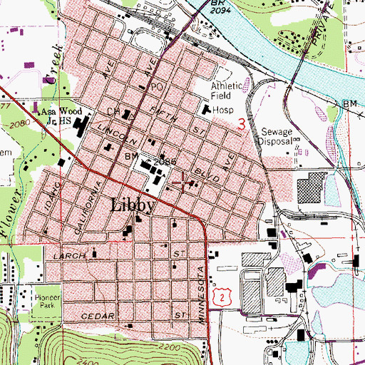 Topographic Map of Saint Joseph Catholic Church, MT