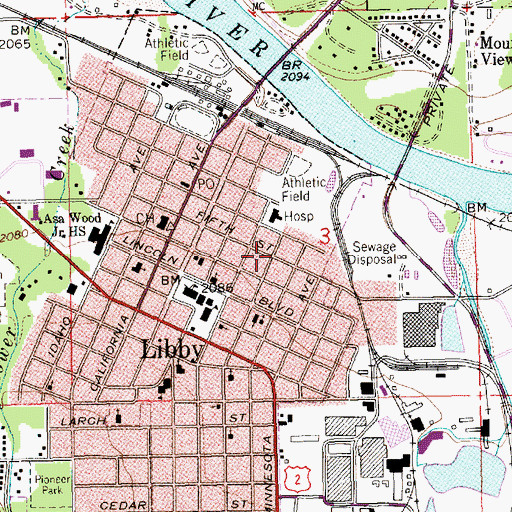 Topographic Map of Christian Church, MT