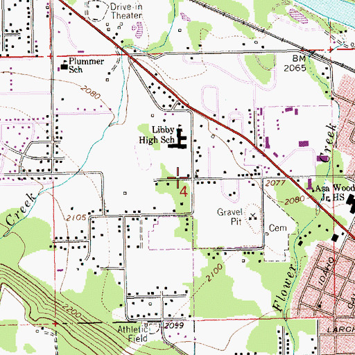 Topographic Map of Faith Bible Church, MT