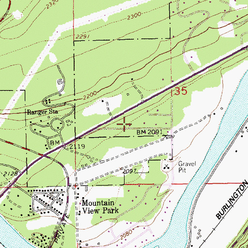 Topographic Map of Seventh Day Adventist Church, MT
