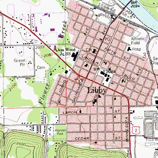 Topographic Map of Victory Christian Center, MT