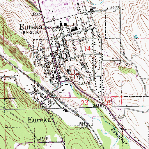 Topographic Map of Kootenai Christian Fellowship, MT