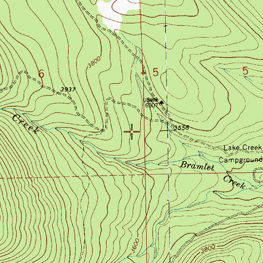 Topographic Map of Cabinet Post Office (historical), MT