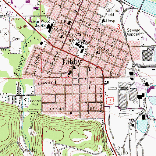 Topographic Map of Skateboard Park, MT