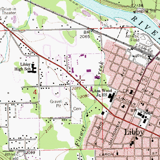 Topographic Map of Montway Park, MT