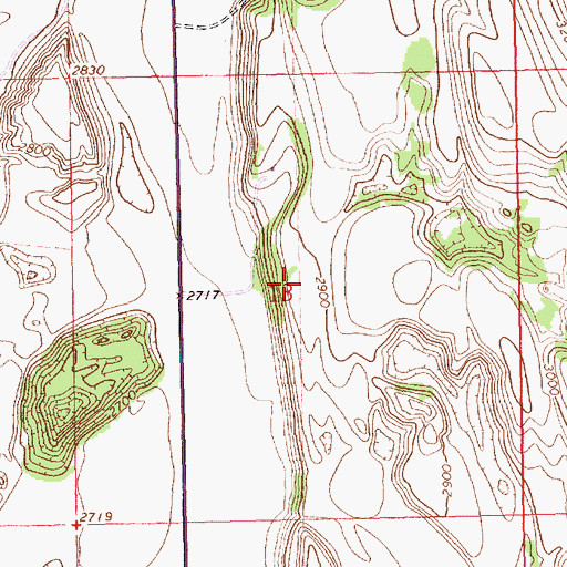 Topographic Map of Blue Mountain RV Park, MT