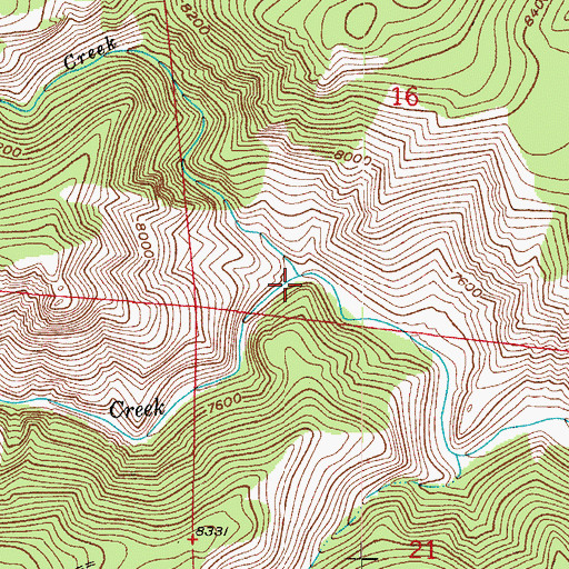 Topographic Map of Cabin Creek, CO
