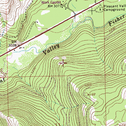 Topographic Map of Raven Work Center, MT