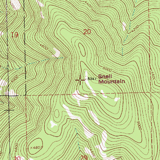 Topographic Map of Snell Mountain, MT