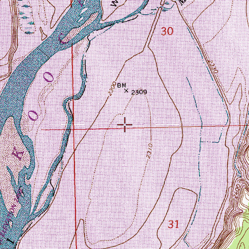 Topographic Map of Hayden School (historical), MT