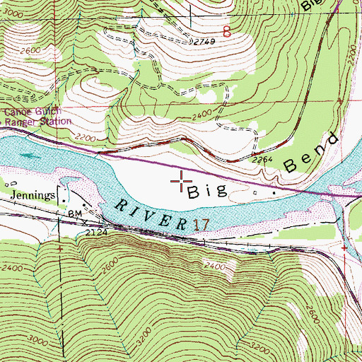 Topographic Map of Kootenai Post (historical), MT
