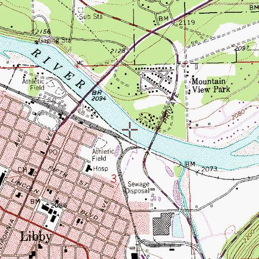 Topographic Map of Kootenai Post (historical), MT