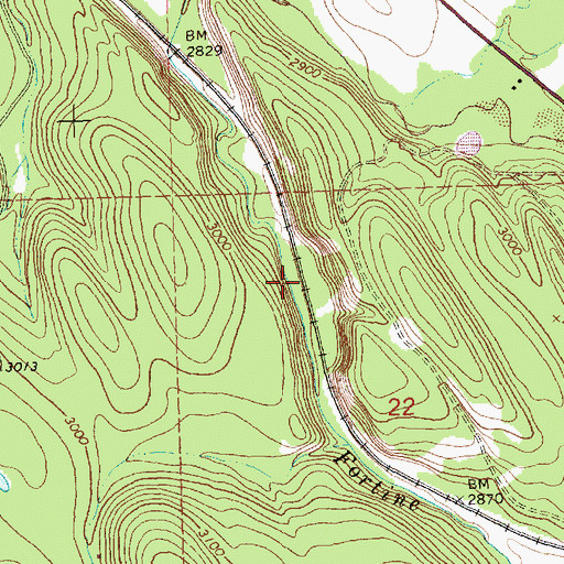 Topographic Map of Roe (historical), MT